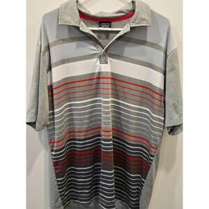 Nike Golf Dri-Fit Striped Short Sleeve Performance Polo Shirt Size Large